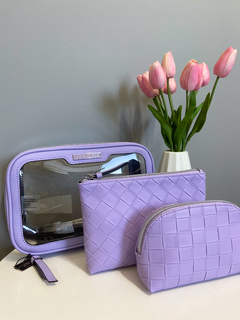 Necessaire Trio Beauty To Go Makeup Bag, Lilac Woven - Victoria's Secret - comprar online