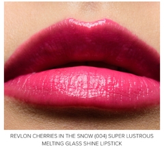 Batom Super Lustrous Glass Shine com Ácido Hialurônico, 004 Cherries in the Snow - Revlon