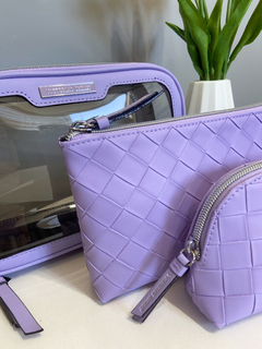 Necessaire Trio Beauty To Go Makeup Bag, Lilac Woven - Victoria's Secret - comprar online