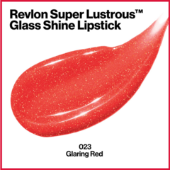 Batom Super Lustrous Glass Shine com Ácido Hialurônico, 023 Glaring Red - Revlon - comprar online