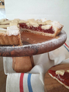 Pie de torta de madera grande