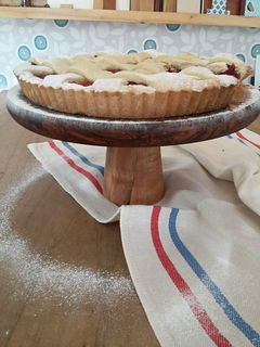 Pie de torta de madera chico - comprar online