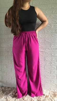 Calça Pantalona com Fenda - loja online