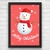 Quadro Merry Christmas - Boneco de Neve