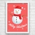 Quadro Merry Christmas - Boneco de Neve - comprar online