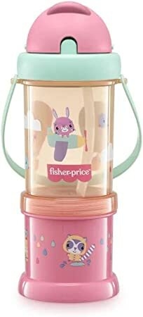 Copo Com Porta Snack Playful Rosa Sunset Fisher Price