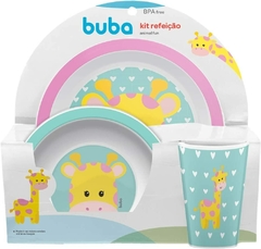 BUBA Kit Refeição Animal Fun - Girafa