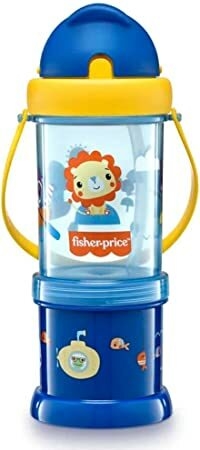 Copo Com Porta Snack Playfyl Azul Summer Sky Fisher Price