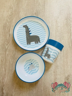 Kit Alimentação Nhac Nhac! Dinos Azul