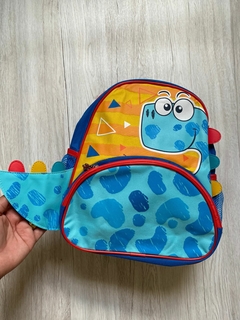 Mochila Escolar de Costas Dino Azul 13''