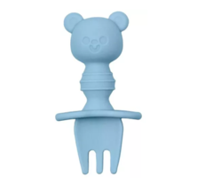 Imagem do KIT TALHERES INFANTIL EM SILICONE URSINHO - VERDE|ROSA|AZUL - BUBA