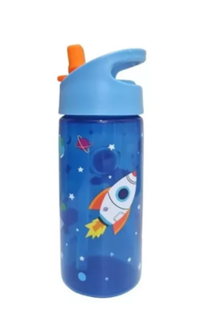 GARRAFINHA INFANTIL AVENTURAS ASTRONAUTA AZUL 380ML - BUBA