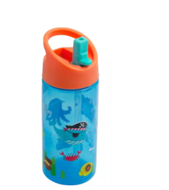 GARRAFINHA INFANTIL AVENTURAS PIRATAS AZUL 380ML - BUBA