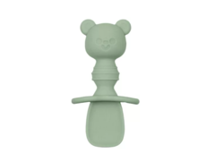 KIT TALHERES INFANTIL EM SILICONE URSINHO - VERDE|ROSA|AZUL - BUBA na internet