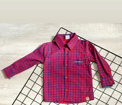 CAMISA INFANTIL XADREZ MANGA LONGA