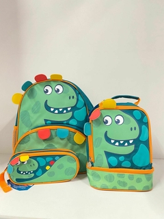 KIT DINOSSAURO (MOCHILA + LANCHEIRA + ESTOJO)