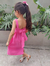 Vestido Infantil em Linho Rosa - Isadora - comprar online