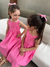 Vestido Infantil em Linho Rosa - Isadora - MÁGUI - Para Meninas