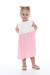 Vestido Infantil Bordado a Mão Off white e Rosa - loja online