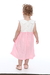 Vestido Infantil Bordado a Mão Off white e Rosa - comprar online