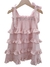 Vestido Infantil de Babados Rosa Zoe