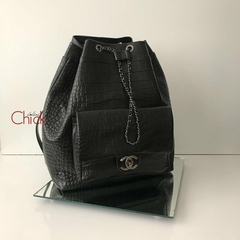 BOLSA DRAWSTRING PRETA ITALIANA