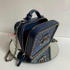 BOLSA VANITY CASE ITALIANA AZUL MARINHO - loja online