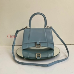 BOLSA HOURGLASS AZUL GELO ITALIANA