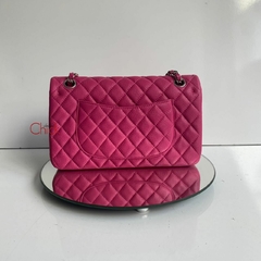 BOLSA JUMBO CLASSIC FLAP LAMBSKIN ROSA/SILVER na internet