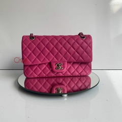 Imagem do BOLSA JUMBO CLASSIC FLAP LAMBSKIN ROSA/SILVER