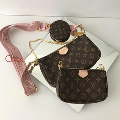 BOLSA MULTI POCHETTE ITALIANA COM ALÇA ROSA na internet