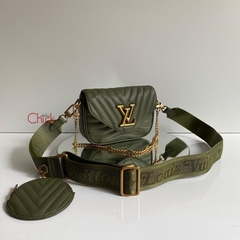 BOLSA MULTI-POCHETTE NEW WAVE KHAKI ITALIANA - VERDE - comprar online