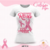 CAMISA BRANCA PERSONALIZADA - LAÇOS ROSA - comprar online