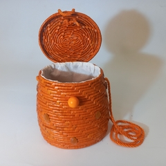 Bolsa Bauzinho Laranja - DaLú Atelier de Ideias