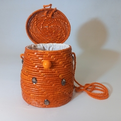 Bolsa Bauzinho Laranja - DaLú Atelier de Ideias