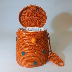 Bolsa Bauzinho Laranja - DaLú Atelier de Ideias