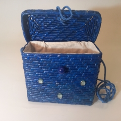 Bolsa Box Azul - DaLú Atelier de Ideias