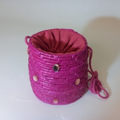 Bolsa Baldinho Rosa - DaLú Atelier de Ideias