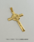 Pingente Crucifixo Cristo com Círculo (Banho Ouro 18k)