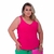 Blusa Regata Rosa PlusSize Viscolinho G1 G2 G3 Donna Martins