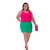 Blusa Regata Rosa PlusSize Viscolinho G1 G2 G3 Donna Martins - Donna Martins