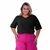 Blusa Plus Size Viscolinho Elegante G1 G2 G3 Donna Martins - loja online