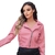 Jaqueta Couro Ecológico Feminina Rosa Blusa de Frio Estilosa Donna Martins - comprar online