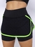 Shorts Saia Feminino Academia Tenis Cintura Alta Suplex - loja online