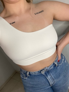 TOP CROPPED MANGA NULA BRANCO