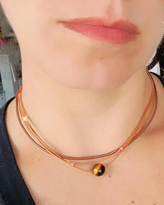 Choker regulável, com a pedra que afasta mau olhado e energias negativas na internet