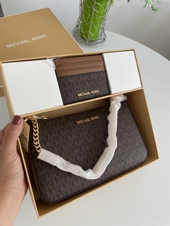 KIT Bolsa tiracolo e porta-cartões Jet Set - MICHAEL KORS