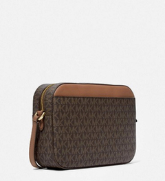 Bolsa Michael Kors Crossbody - Transversal Jet Set Média Marrom Com Logo Mk - comprar online