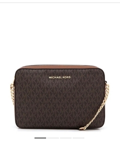 Bolsa Michael Kors Jet Set Marrom Monogramada - Michael Kors