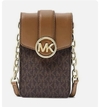 Porta celular Marrom monogramada, Michael Kors